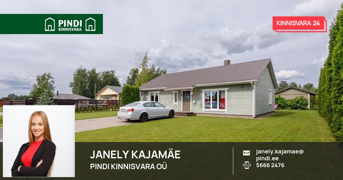 Müüa maja, 4 tuba, Rähni tn 13, Sindi linn, Tori vald