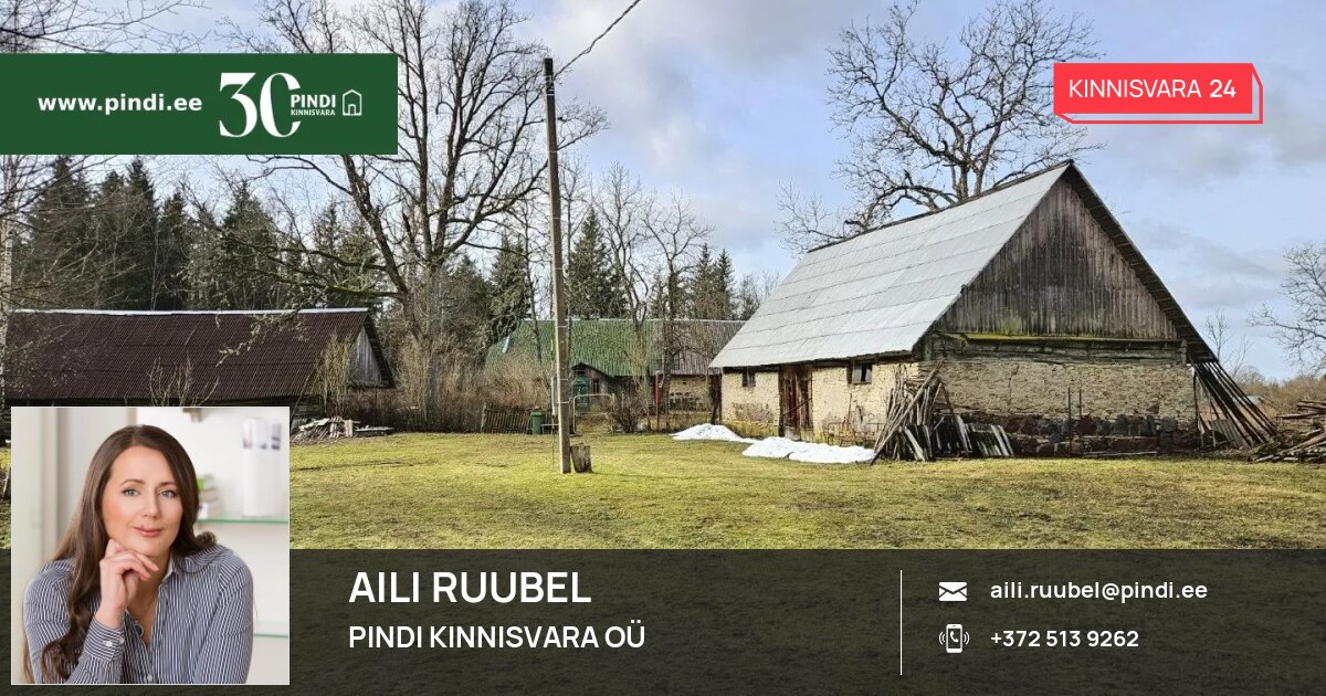 Müüa maja, 2 tuba, Mudaaugu, Rabivere küla, Kohila vald